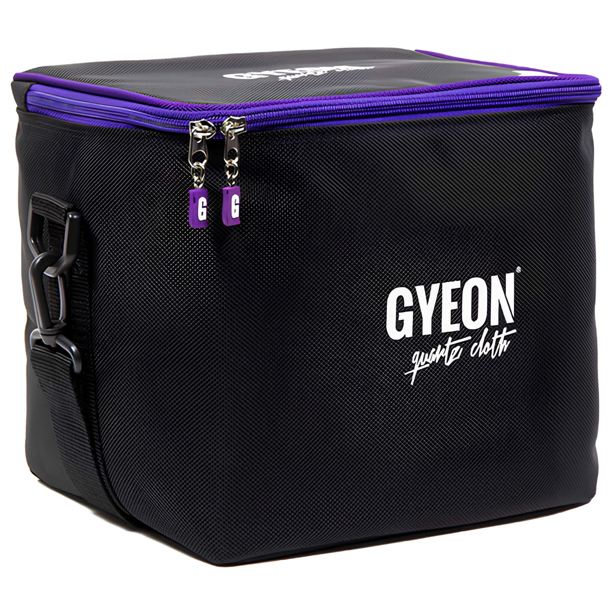 Gyeon Detailing Bag Small stores and organizes car detailing bottles, brushes, towels, and accessories for easy transport.