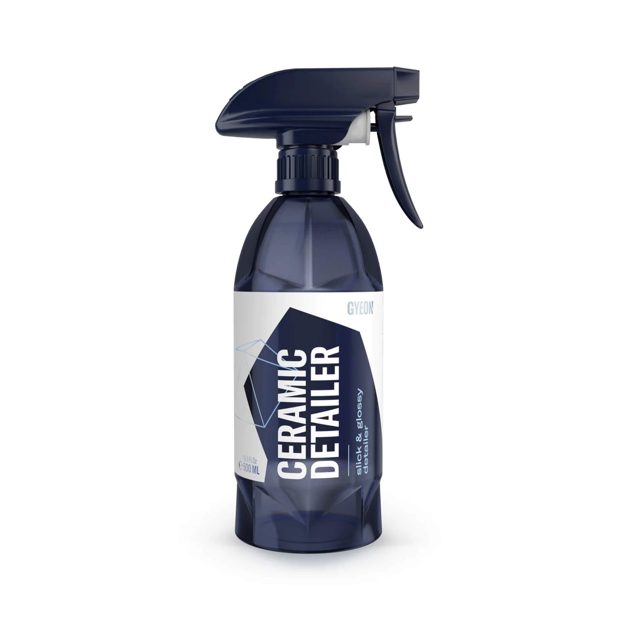 500mL bottle of GYEON Q²M Ceramic Detailer, a quick detailer that enhances gloss, slickness, and hydrophobic effect.