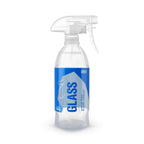 500mL bottle of GYEON Q²M Glass for streak-free cleaning of automotive windows and glass surfaces.