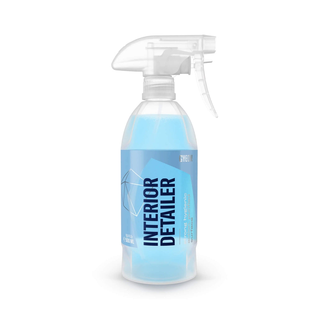 500mL bottle of GYEON Q²M Interior Detailer for cleaning and protecting all car interior surfaces with a matte finish.
