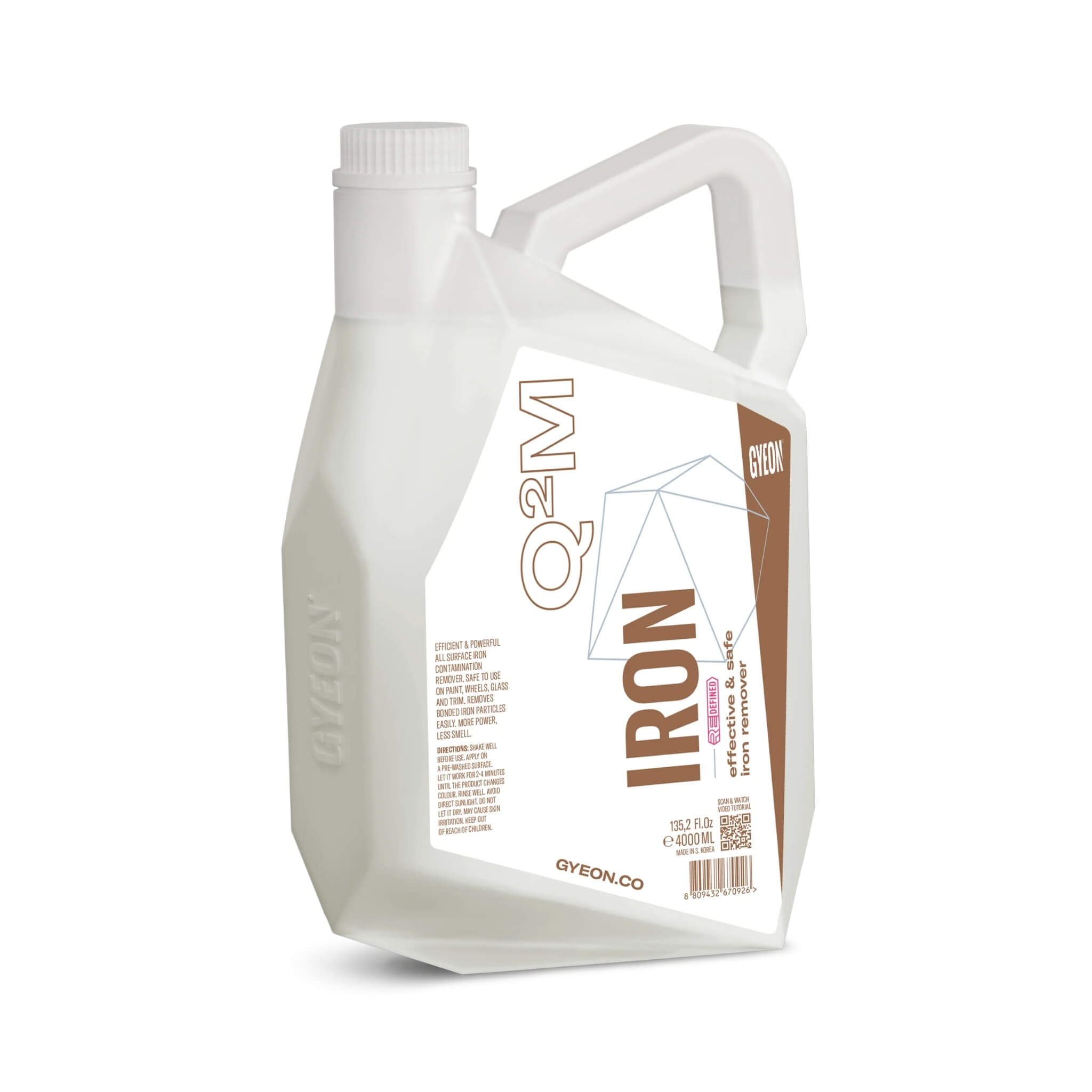 Gyeon Q²M Iron Redefined iron remover for brake dust, rail dust, and paint decontamination.