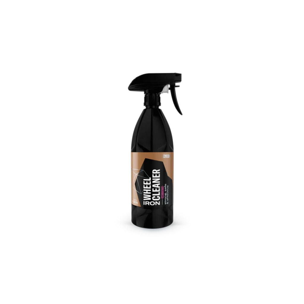 Gyeon QM Iron Black spray bottle labeled 'Wheel Cleaner' on a white background