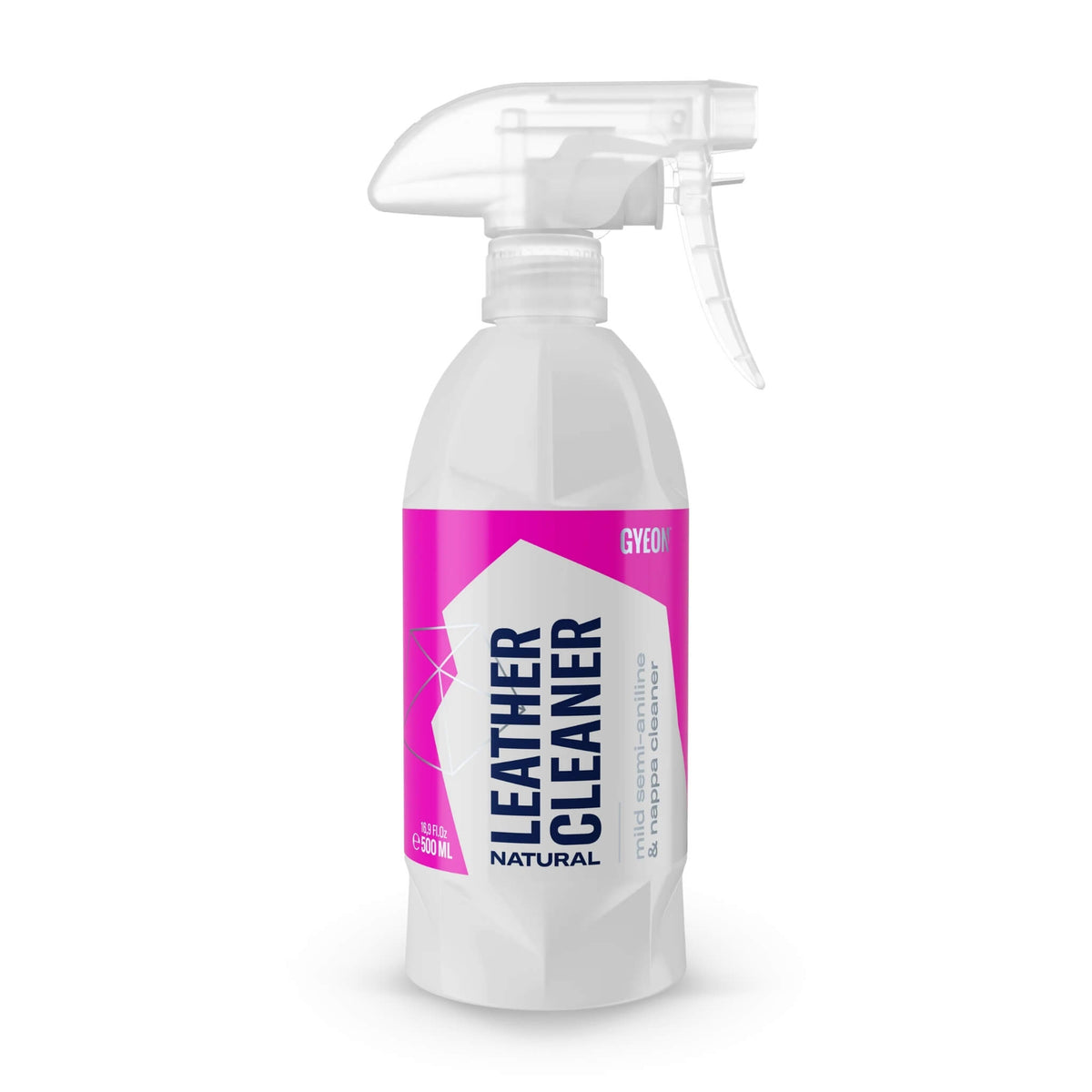 Gyeon Q²M LeatherCleaner Natural gently removes dirt, oils, and grime from automotive leather without leaving residue.