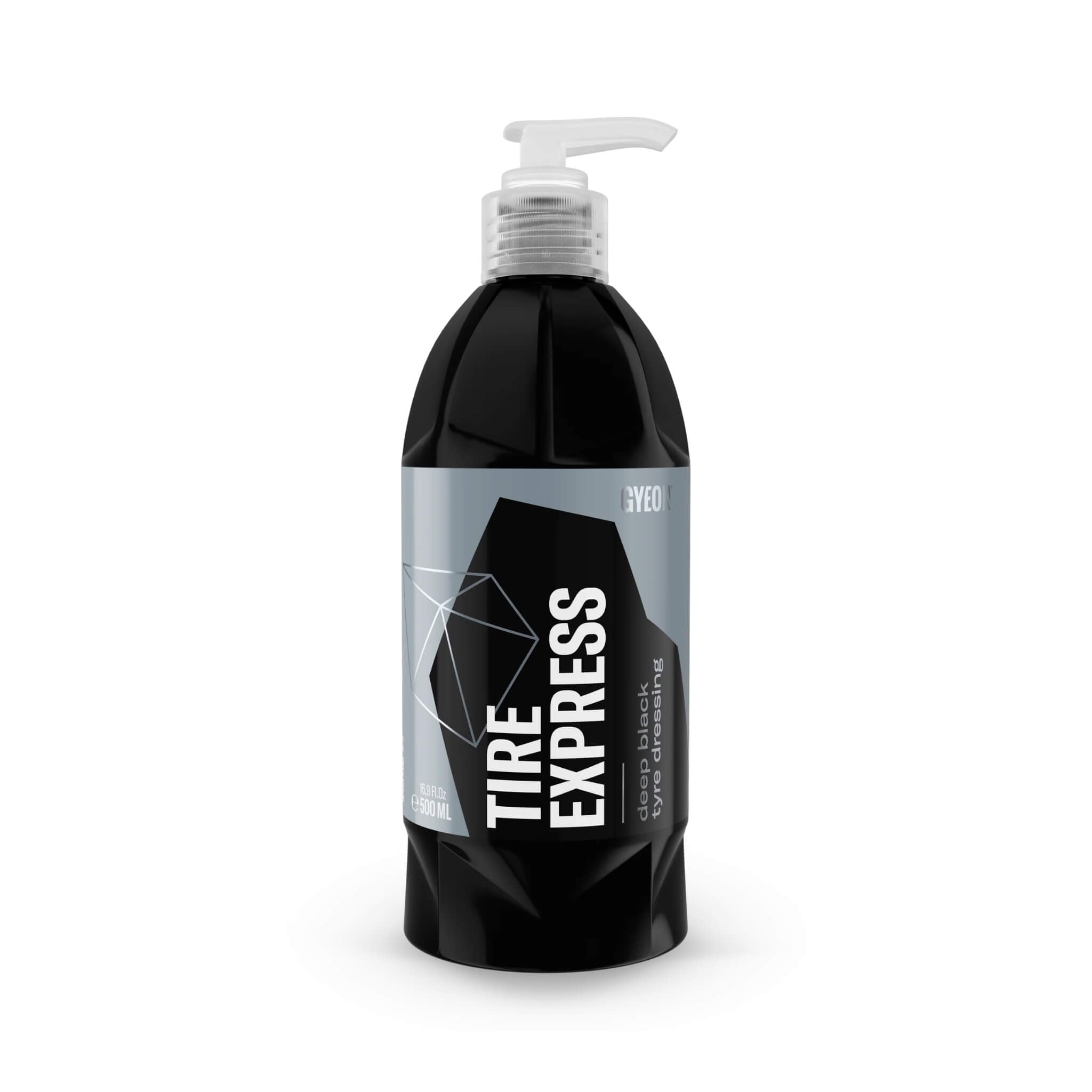 Gyeon Q²M Tire Express tire dressing enhances tire appearance with a satin finish and durable protection.