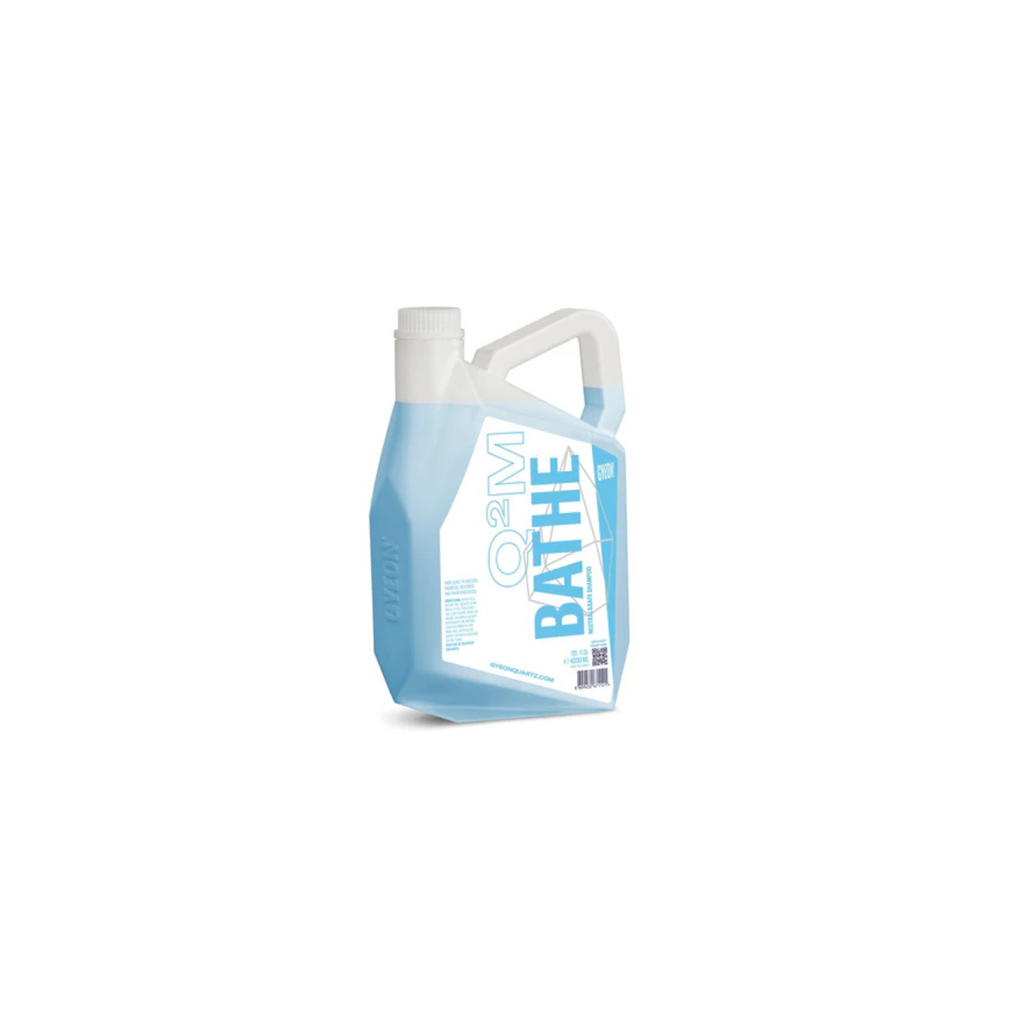 4L jug of Gyeon Q²M Bathe, a slick, pH-neutral shampoo designed for safe maintenance washes and ceramic coating preservation.