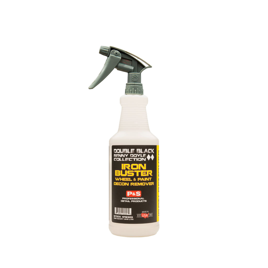 32 oz bottle of P&S Iron Buster, a color-changing iron remover that turns purple as it removes ferrous particulates.