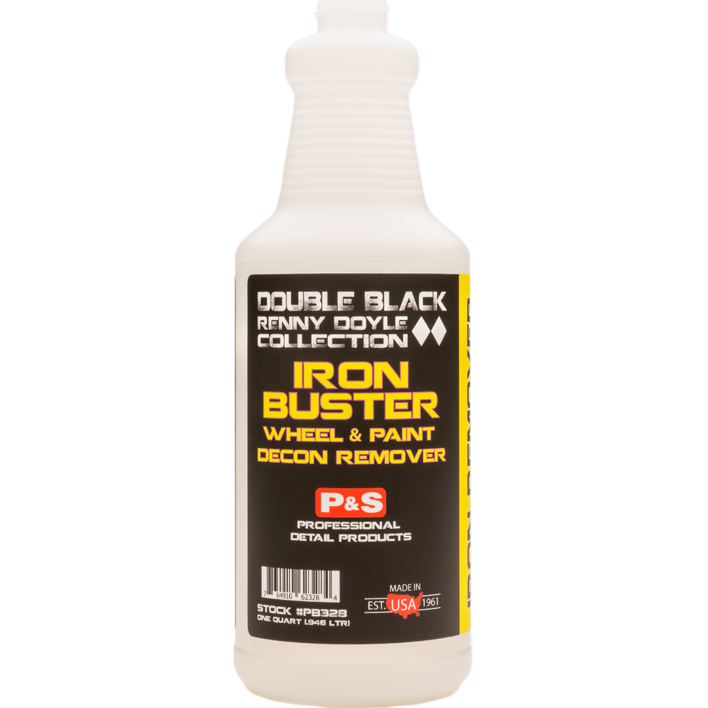 32 oz bottle of P&S Iron Buster, a color-changing iron remover that turns purple as it removes ferrous particulates.