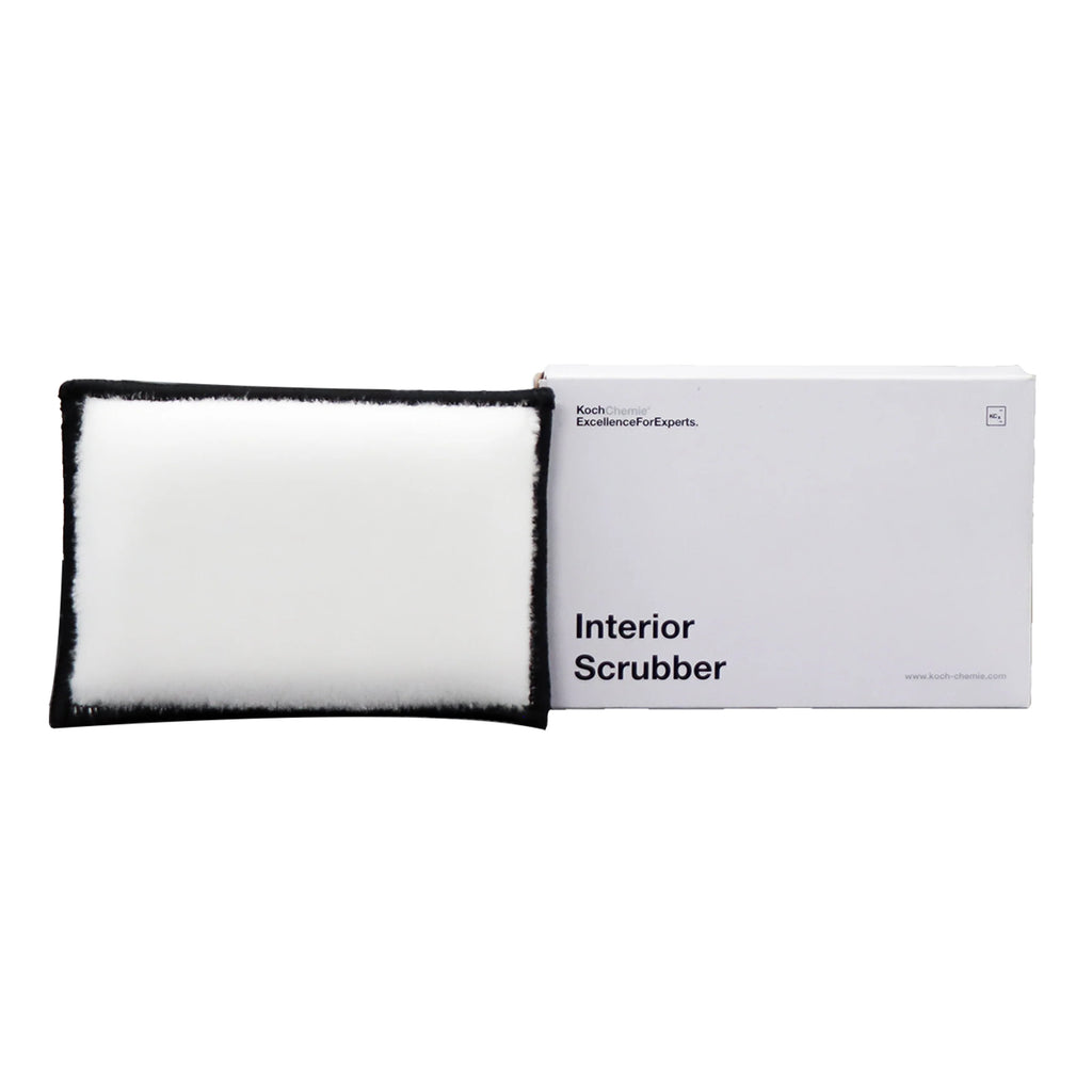 Koch-Chemie Interior Scrubber with packaging, designed for deep cleaning car interior surfaces.