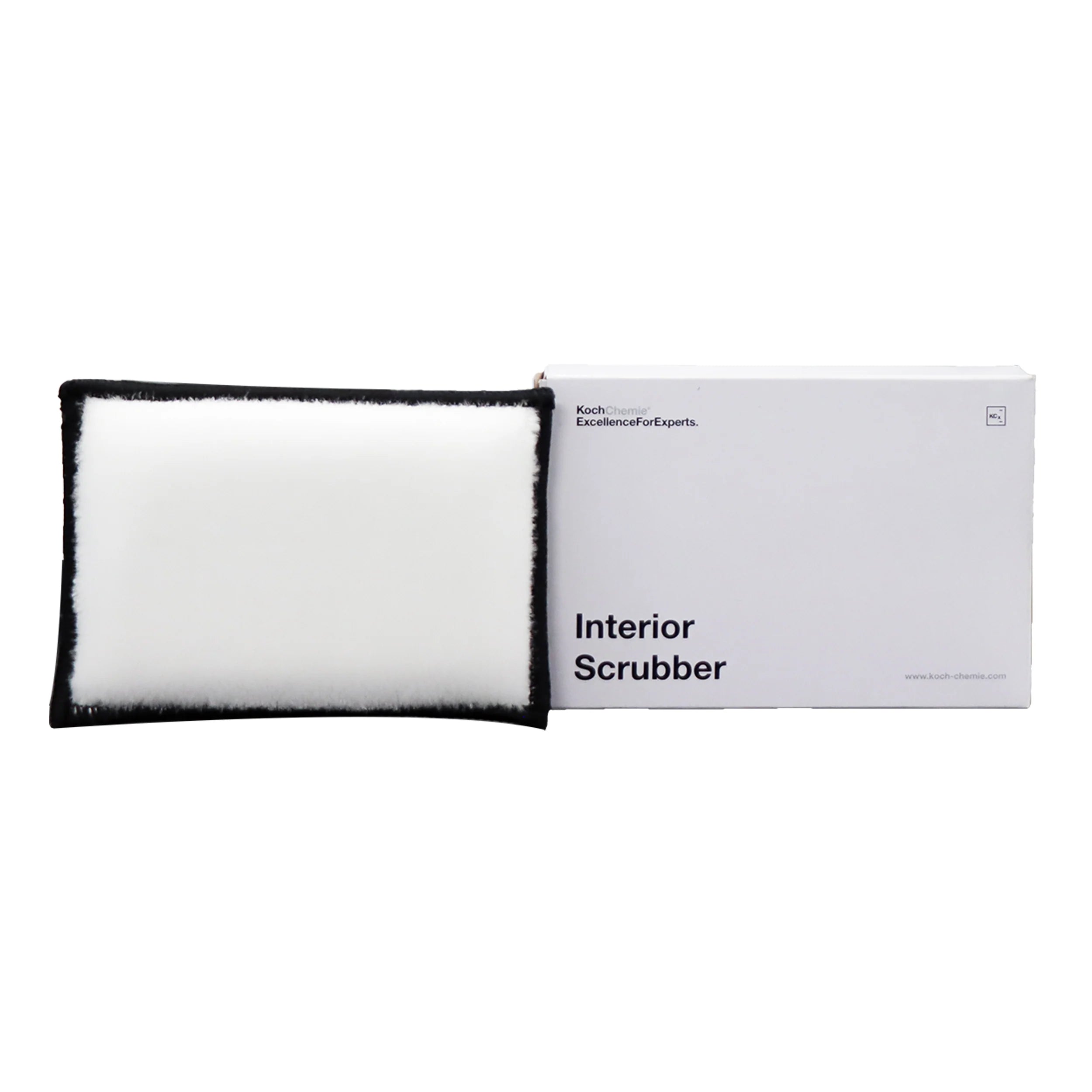 Koch-Chemie Interior Scrubber with packaging, designed for deep cleaning car interior surfaces.