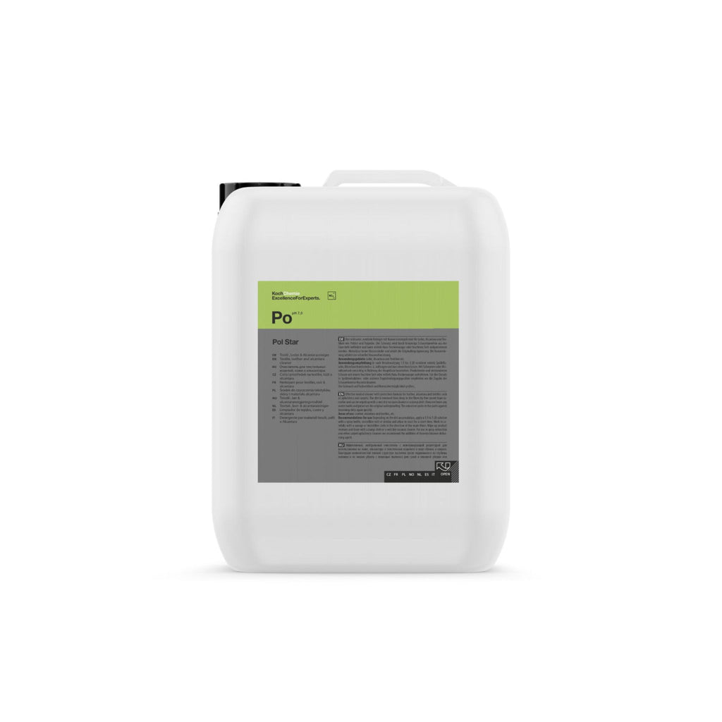5L Koch-Chemie Pol Star gentle interior cleaner for fabric, leather, and Alcantara surfaces.