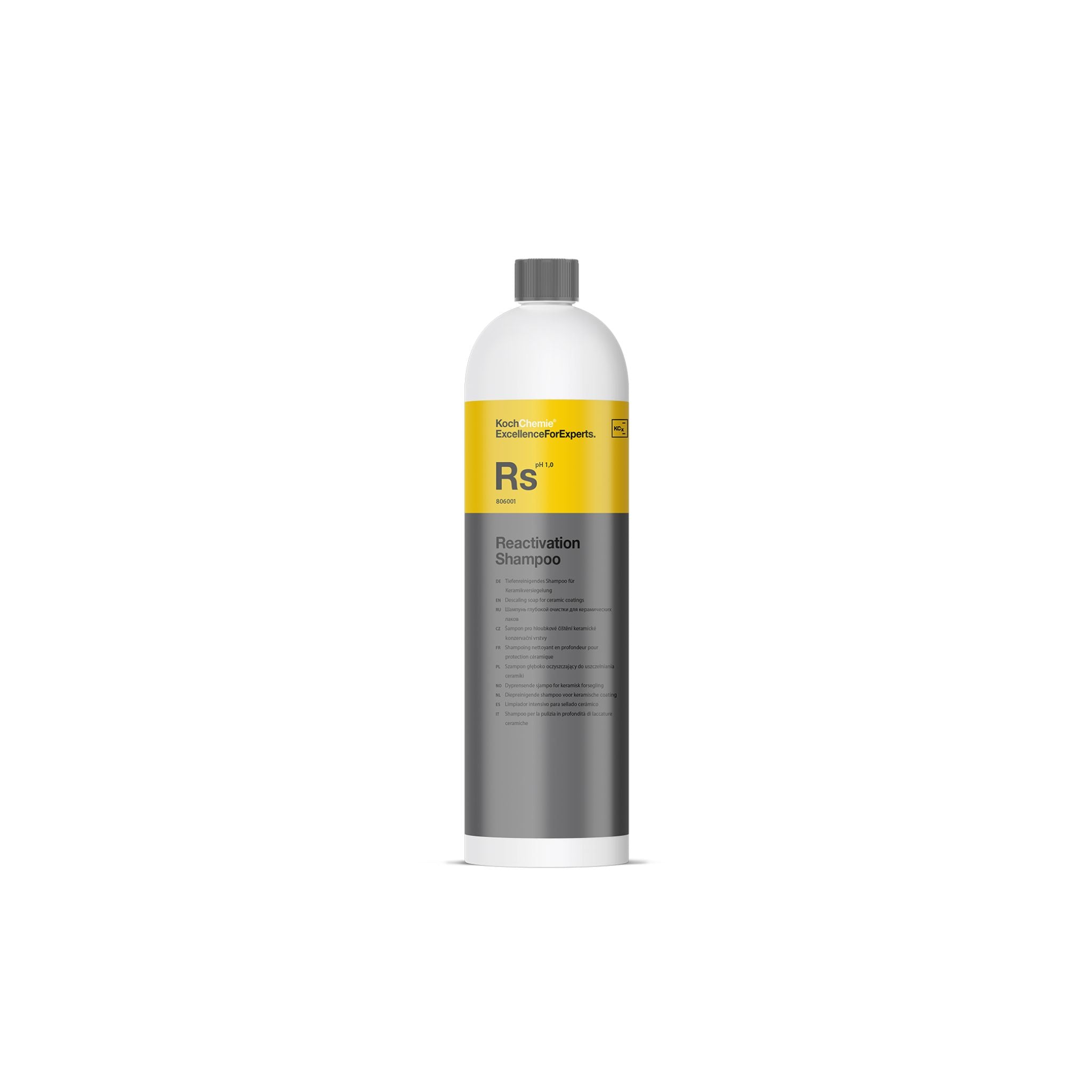 Koch-Chemie RS Reactivation Shampoo 1L bottle for revitalizing ceramic-coated vehicle surfaces.