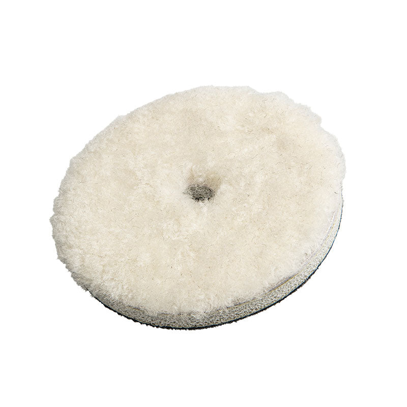 5-inch Koch-Chemie Lambswool Pad Short designed for effective polishing and swirl removal.
