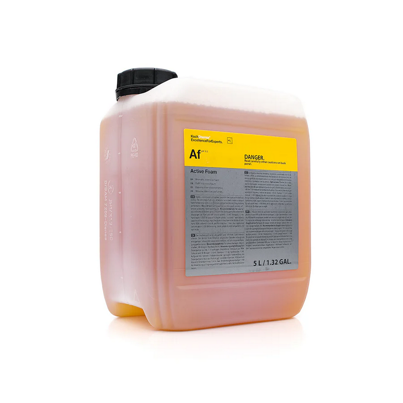 5L Koch-Chemie Active Foam: highly concentrated, NTA- & phosphate-free foam with strong aroma for all carwash types.