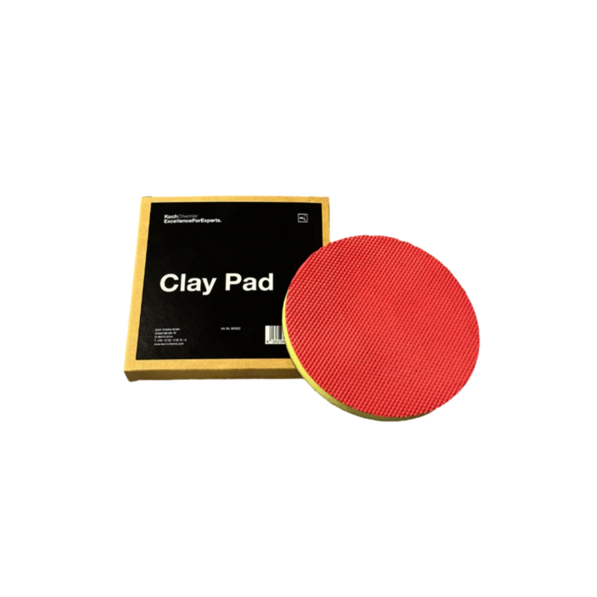 Koch-Chemie Clay Pad 150mm, machine-applied pad for fast removal of contaminants from paint using dual action polishers.