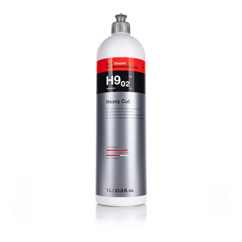 1L Koch-Chemie Heavy Cut H9.02 coarse polishing compound, silicone-oil-free for fast, effective paint correction.