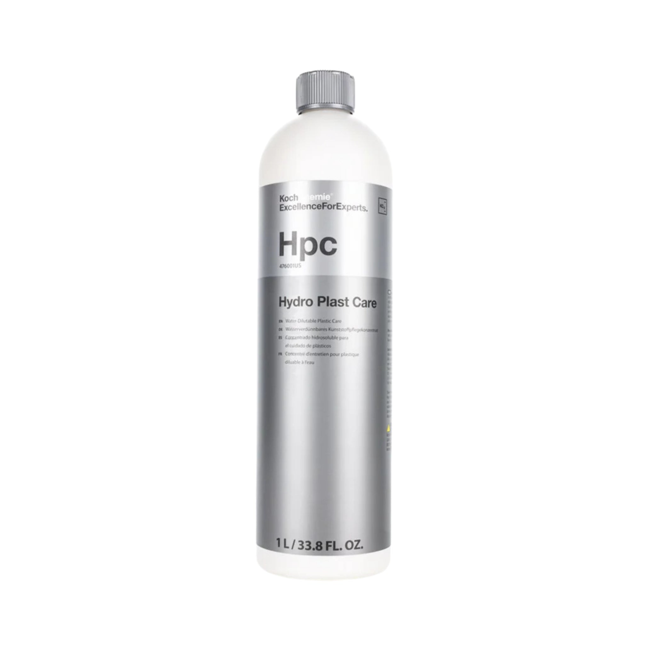 Koch-Chemie Hydro Plast Care, a water-dilutable plastic and rubber care product for interior and exterior use.