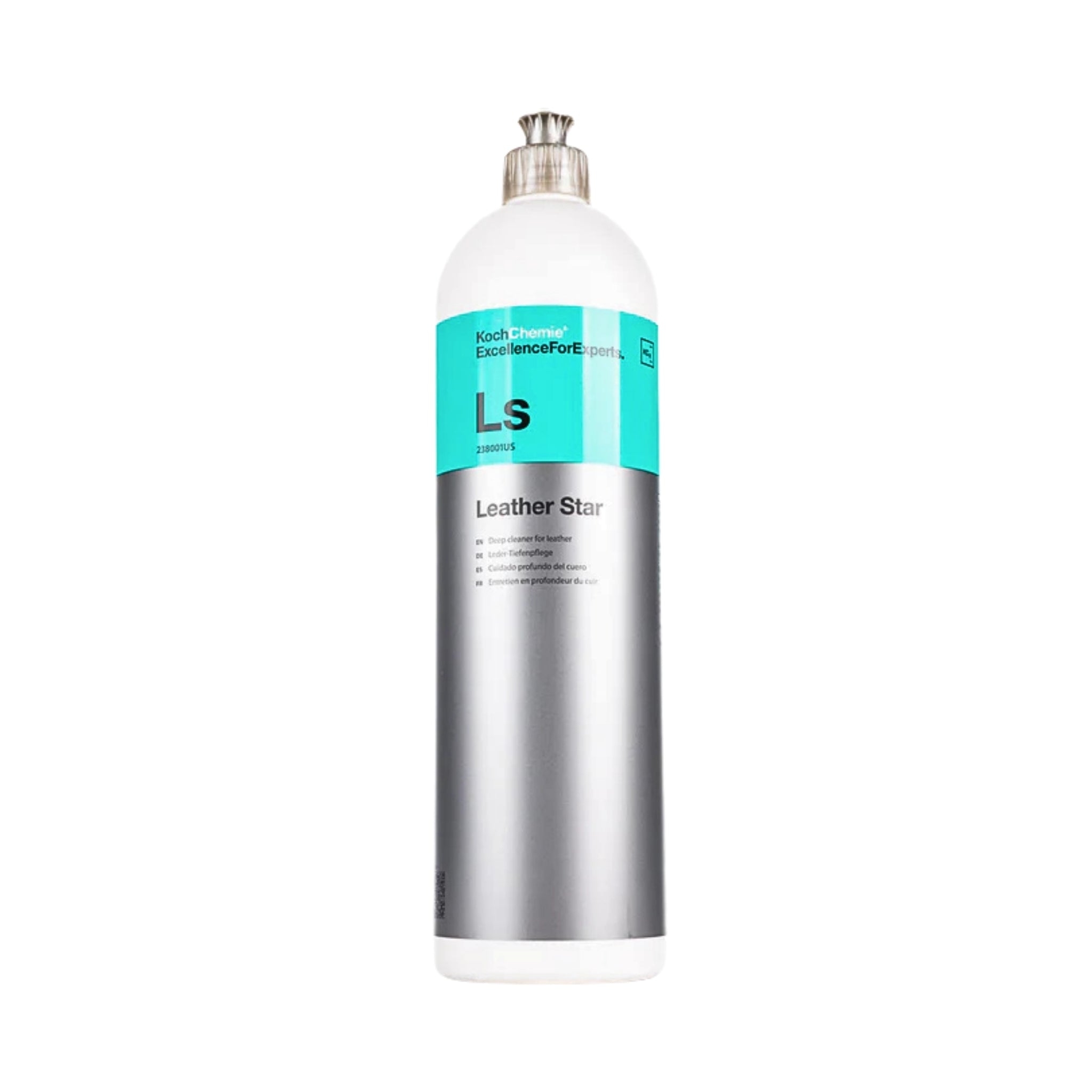 1L Koch-Chemie Leather Star for premium care of smooth, suede & perforated leather with a natural semigloss finish.