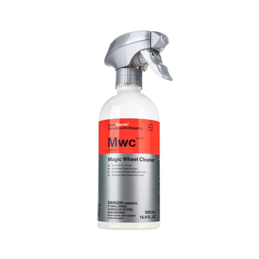 500mL Koch-Chemie Magic Wheel Cleaner, a powerful, acid-free, cleaner for mild yet thorough cleaning of rims and rim wells.