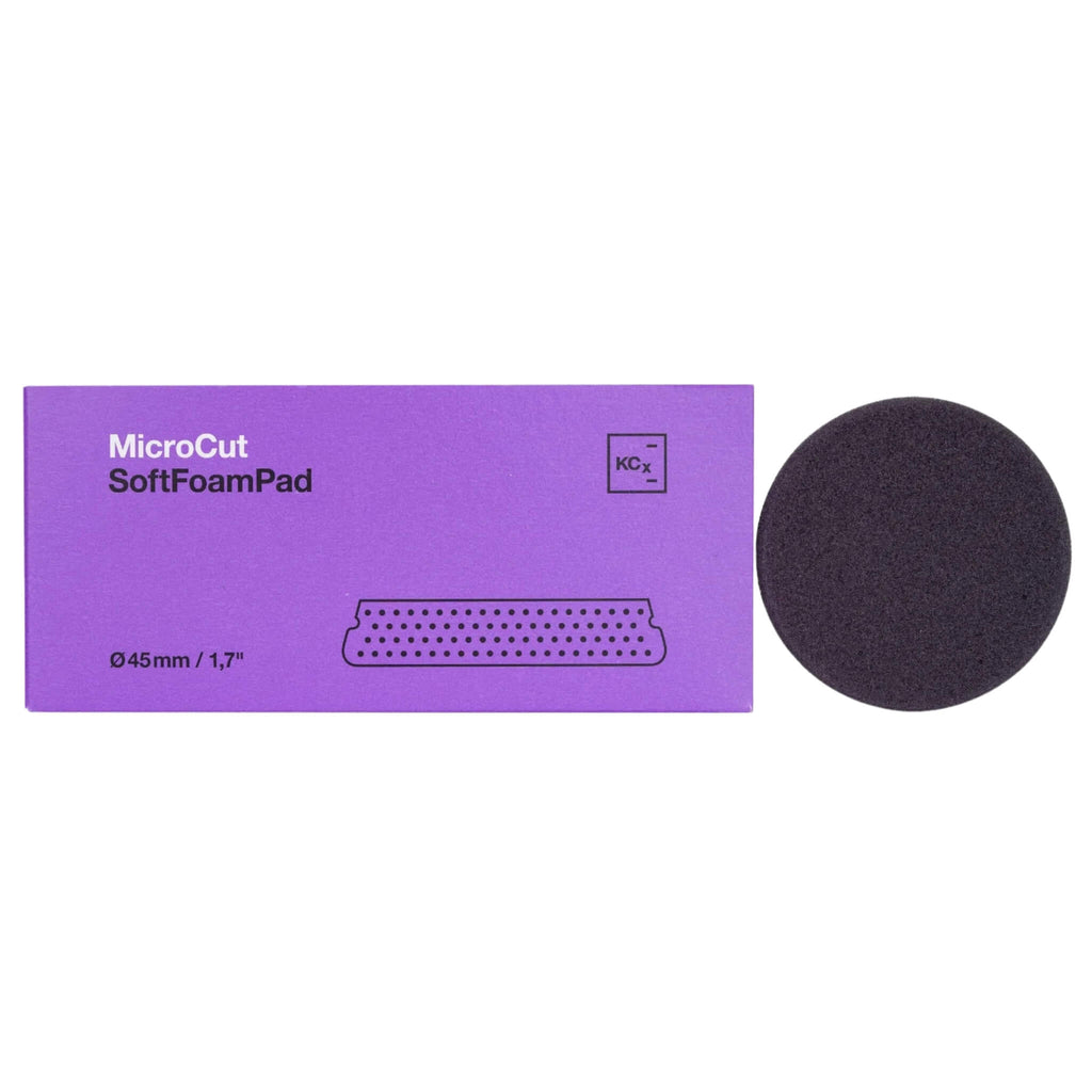 2-inch Koch-Chemie Micro Cut Pad, fine abrasive sponge designed to remove light scratches and holograms with great control.