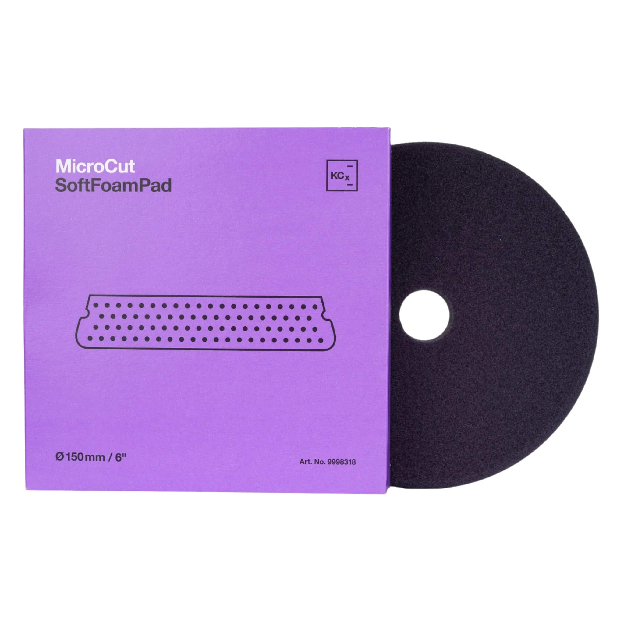 6-inch Koch-Chemie Micro Cut Pad, fine abrasive sponge designed to remove light scratches and holograms with great control.