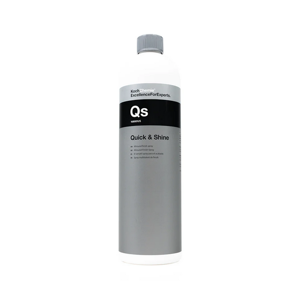 Koch-Chemie Quick & Shine all-around quick detailer for smooth, painted surfaces including vehicles, glass, and plastics.