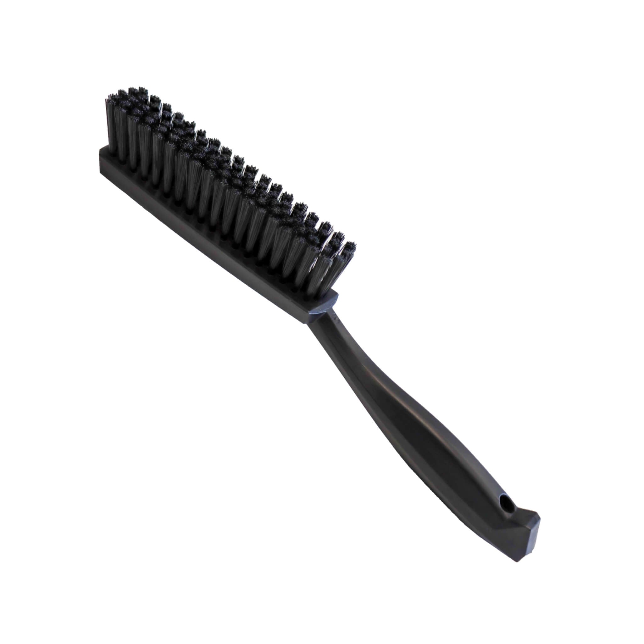 Koch-Chemie Upholstery Brush with firm bristles and ergonomic handle for cleaning fabric seats and carpets.