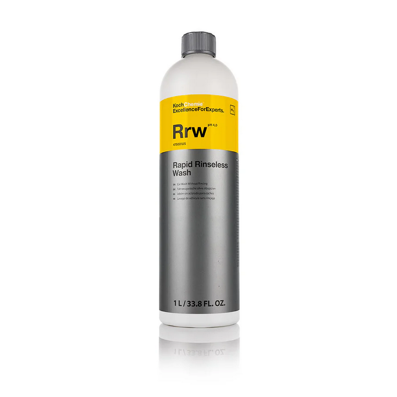 Koch-Chemie Rapid Rinseless Wash 1L with polymers for rinseless wash, quick detailer, clay lube, and interior cleaning.