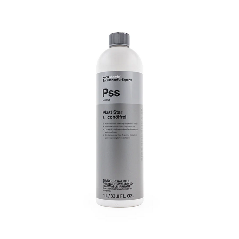 Koch-Chemie Plast Star Silicone-Free 1L premium plastic care, UV-stable, long-lasting protection without silicone oils.