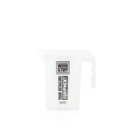 Work Stuff 500ml Measuring Cup with clear volume markings, used for precise dilution of detailing products.