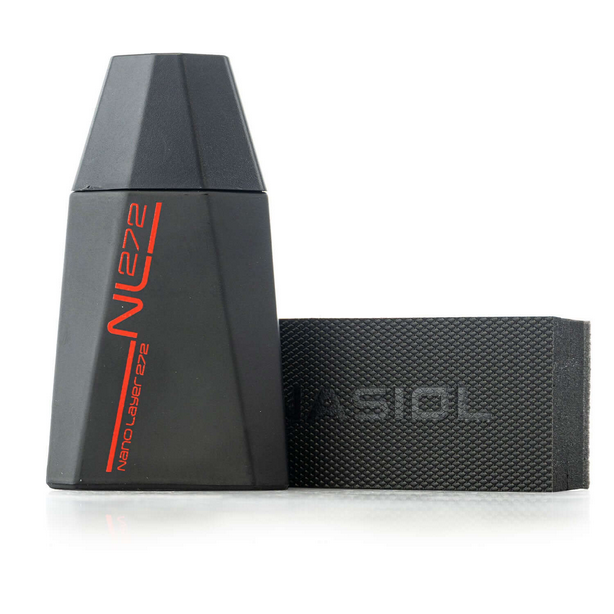 Bottle of Nasiol NL272 nano coating that forms a protective layer with unmatched gloss, water repellency, and 10H scratch resistance.