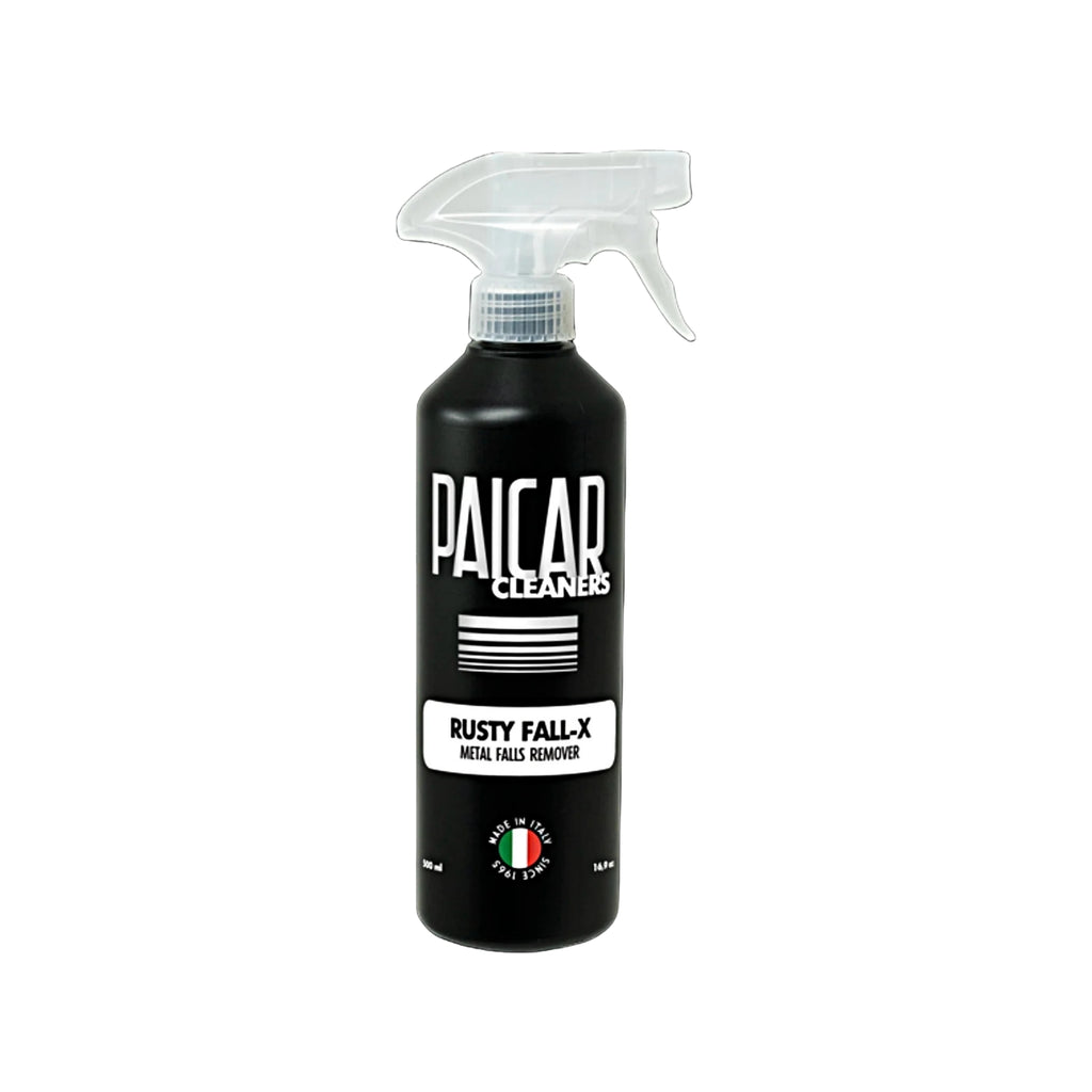 PAICAR Fallout Remover dissolves iron particles, brake dust, and contamination, safe for paint, wheels, and glass surfaces.