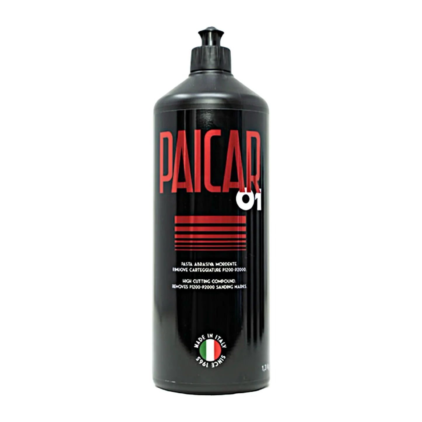 32 oz bottle of PAICAR 01 Heavy Cut Polishing Compound designed to remove P1200-P2000 sanding marks and severe oxidation.