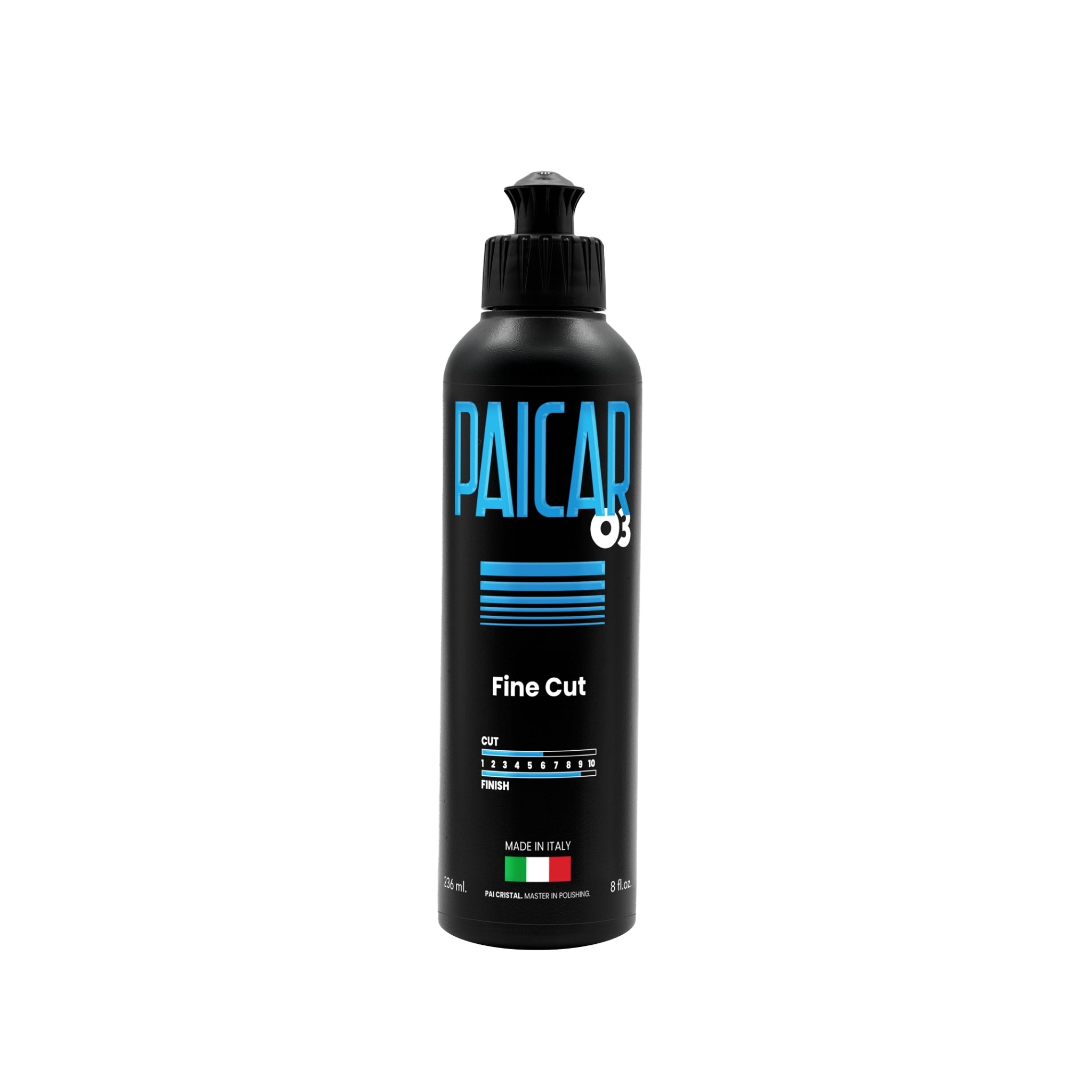 8 oz bottle of PAICAR 03 Finish Polishing Compound with a highly concentrated formula for a first-class gloss.