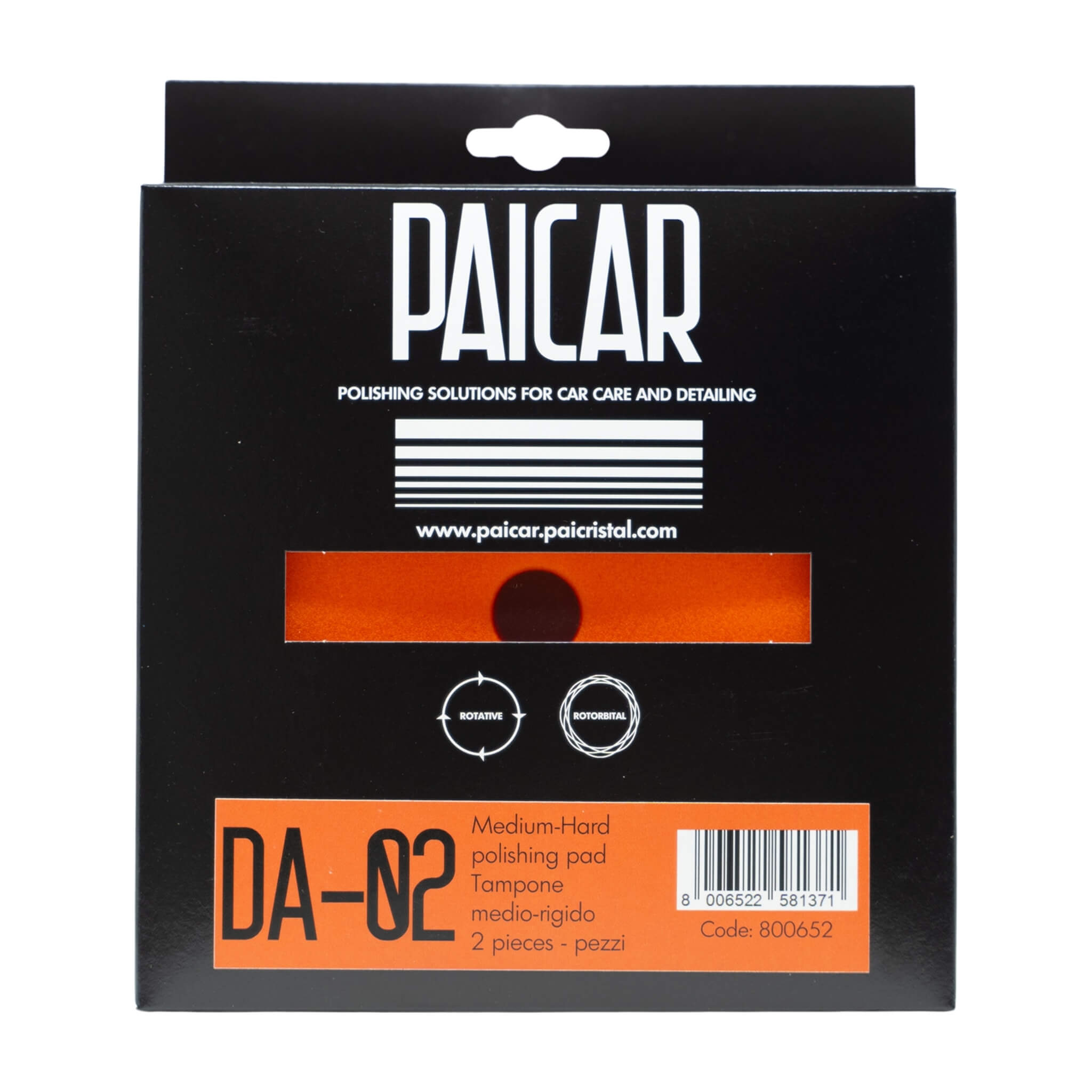 PAICAR DA-02 medium-hard pad, designed to remove defects and even deep scratches quickly.