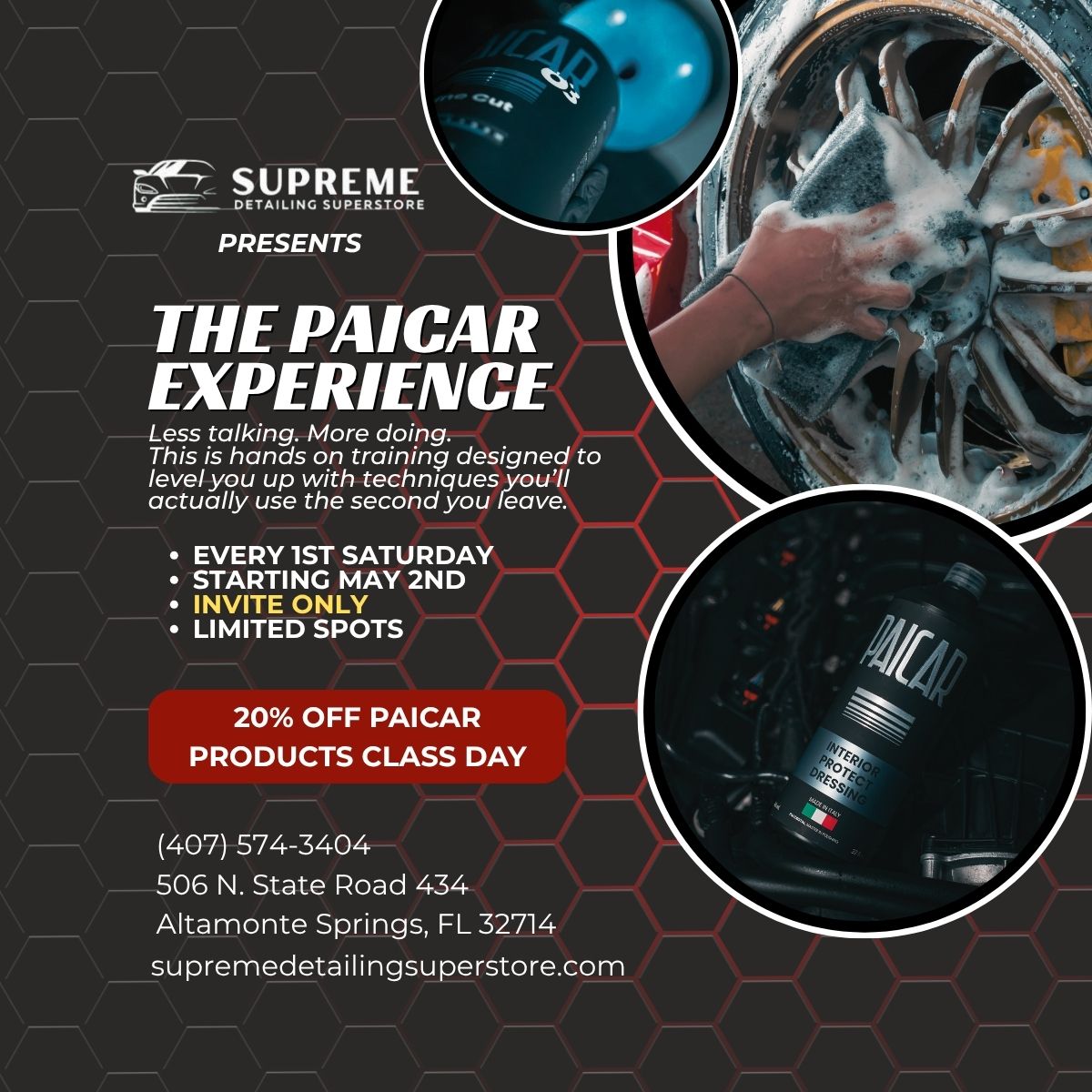 PAICAR Experience Hands On Detailing Workshop Orlando