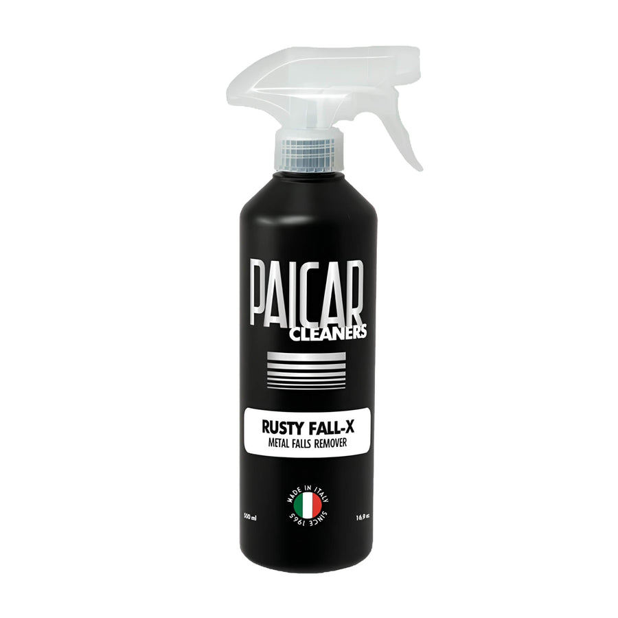PAICAR Fallout Remover dissolves iron particles, brake dust, and contamination, safe for paint, wheels, and glass surfaces.