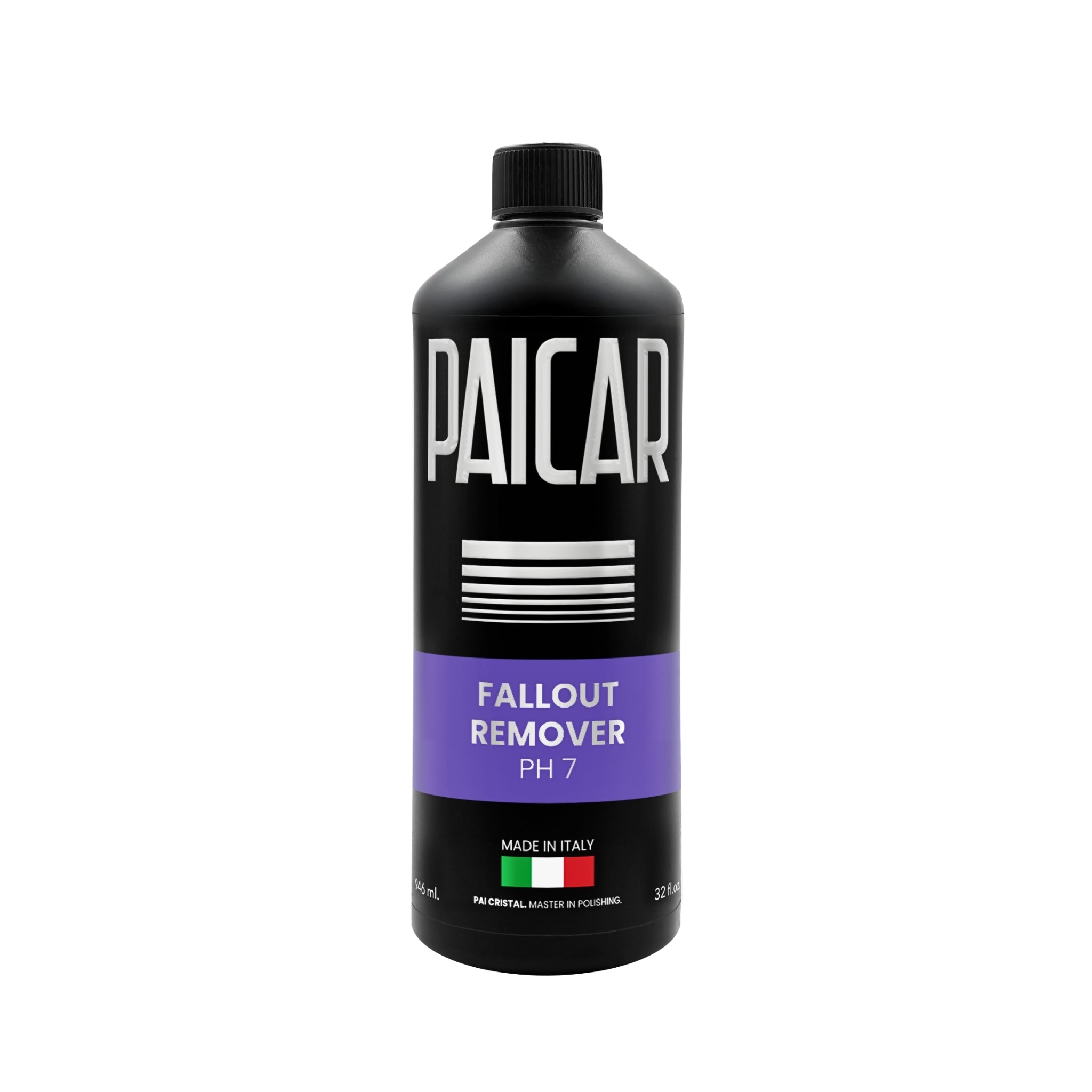 PAICAR Fallout Remover dissolves iron particles, brake dust, and contamination, safe for paint, wheels, and glass surfaces.