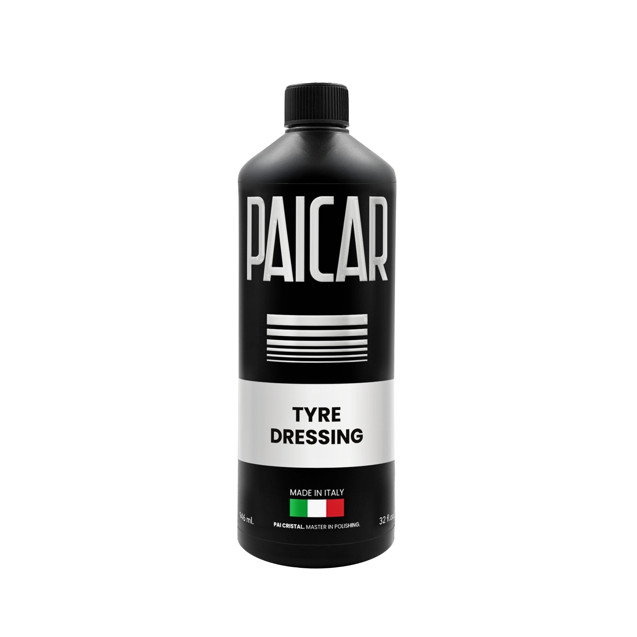 PAICAR Tyre Dressing restores shine, protects rubber, and leaves a clean, glossy finish on car tires.