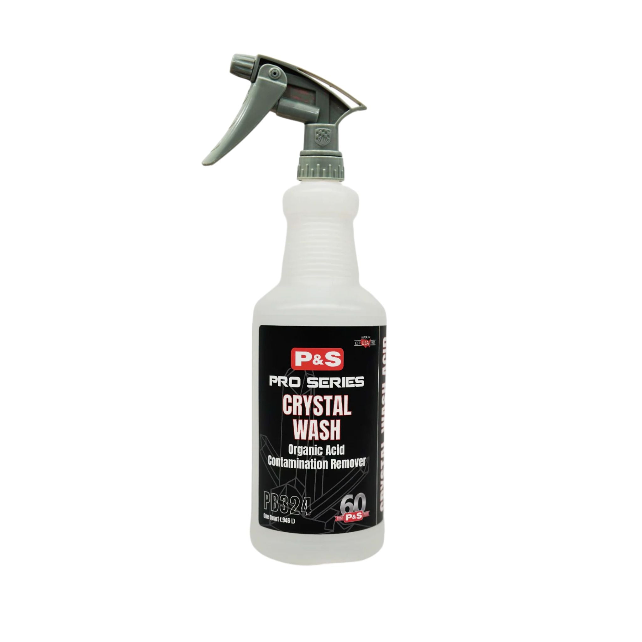32oz bottle of P&S Crystal Wash that crystallizes as it cleans surfaces.