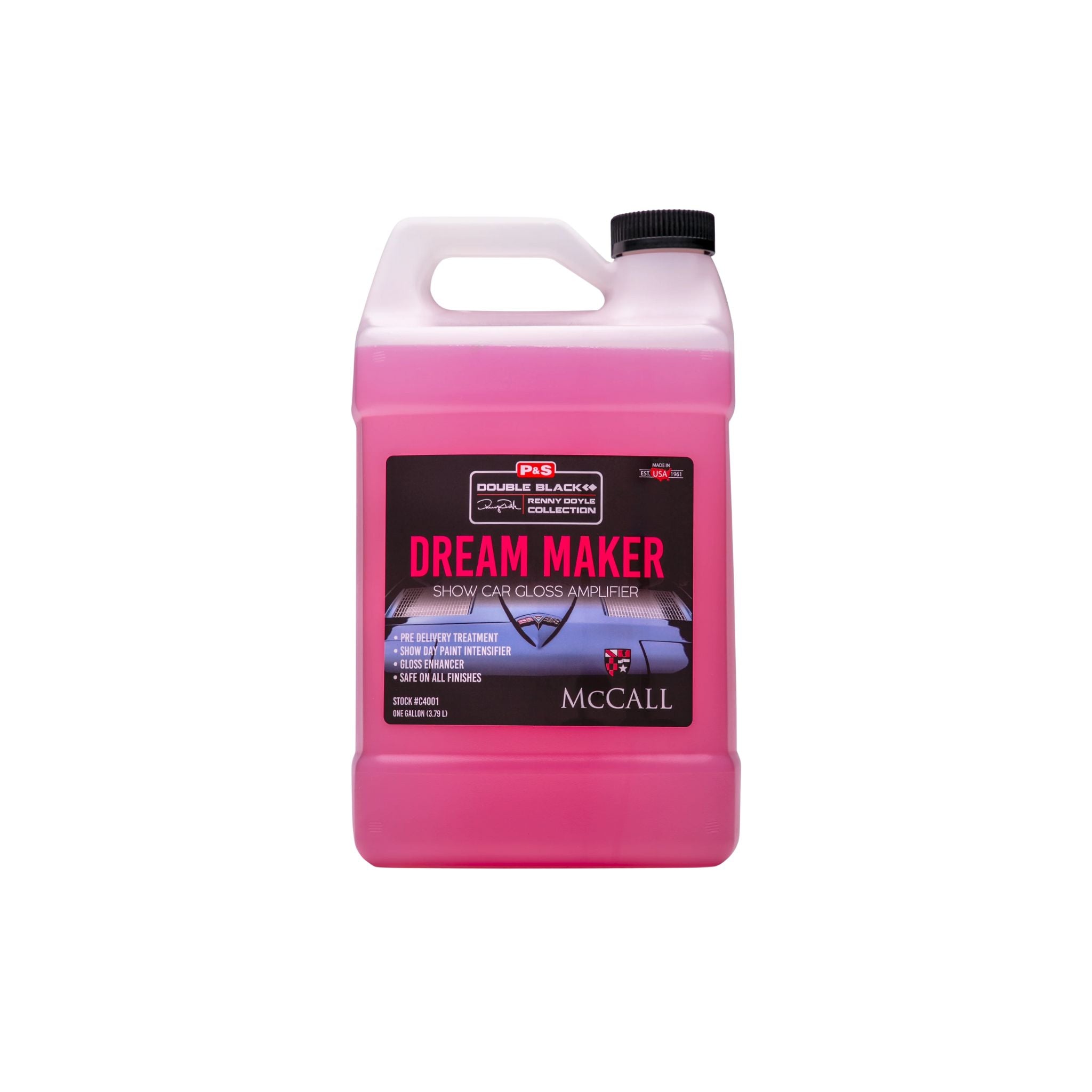One-gallon jug of P&S Dream Maker, a gloss amplifier designed to enhance shine on single stage and clear coated paint.
