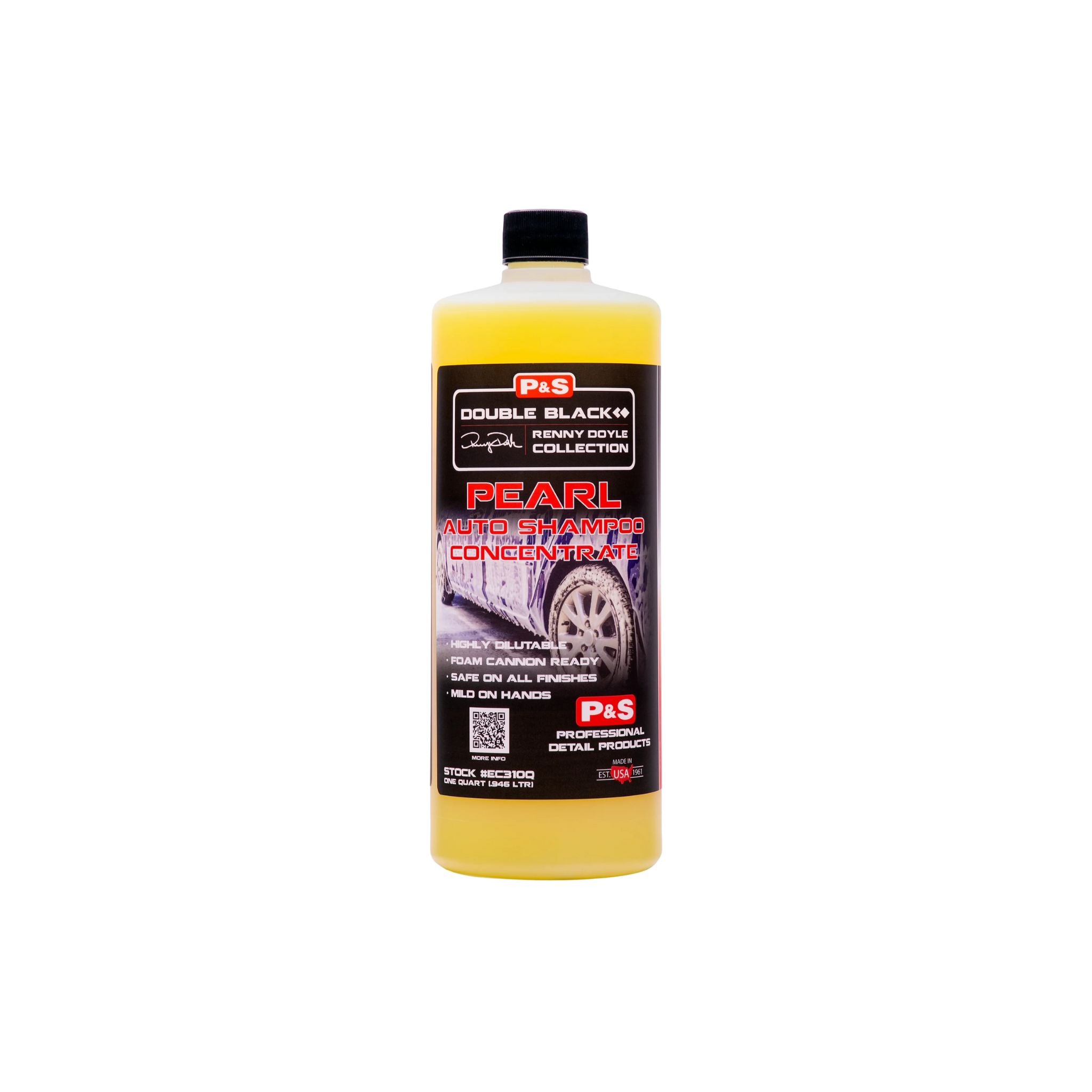 32 oz bottle of P&S Pearl Auto Shampoo, a highly dilutable car soap that's safe for foam cannon and bucket washes