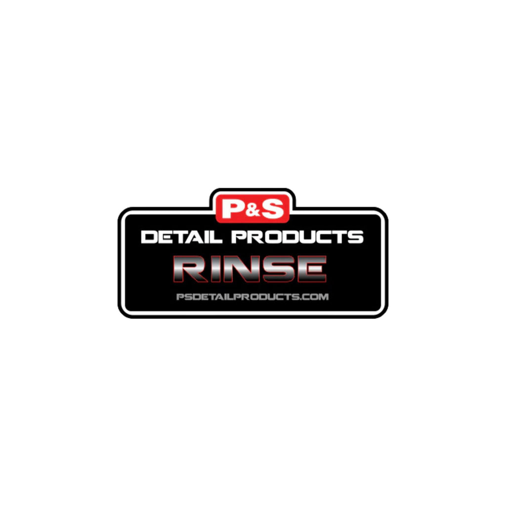 P&S Bucket Label – Rinse, designed to clearly identify rinse buckets for proper detailing workflow and organization.