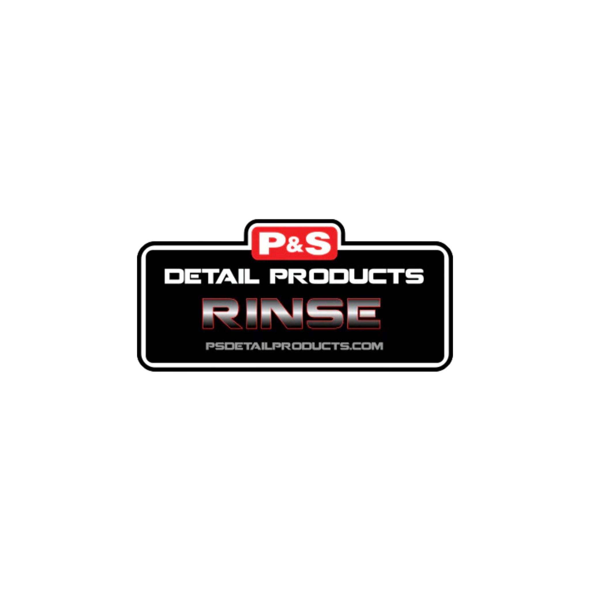 P&S Bucket Label – Rinse, designed to clearly identify rinse buckets for proper detailing workflow and organization.