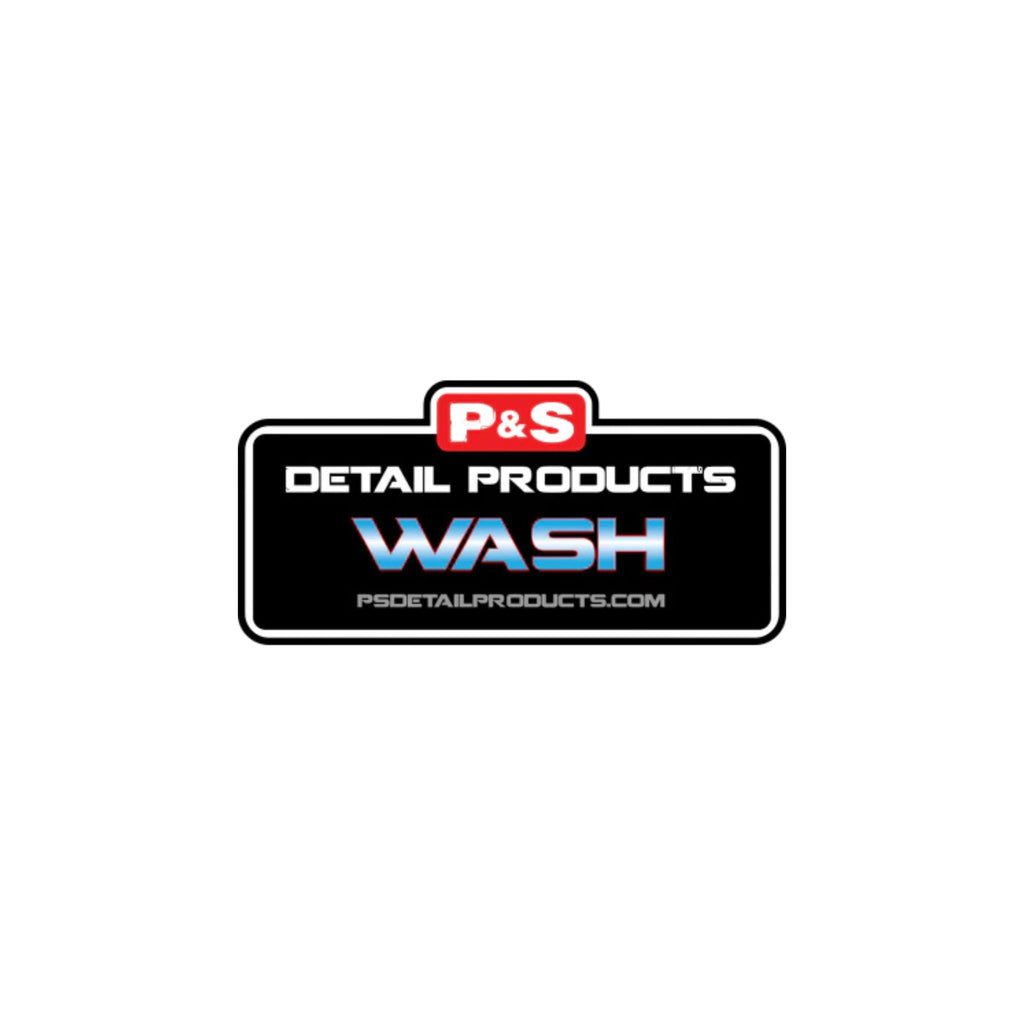 P&S Bucket Label – Wash, designed to clearly identify wash buckets for proper detailing workflow and organization.