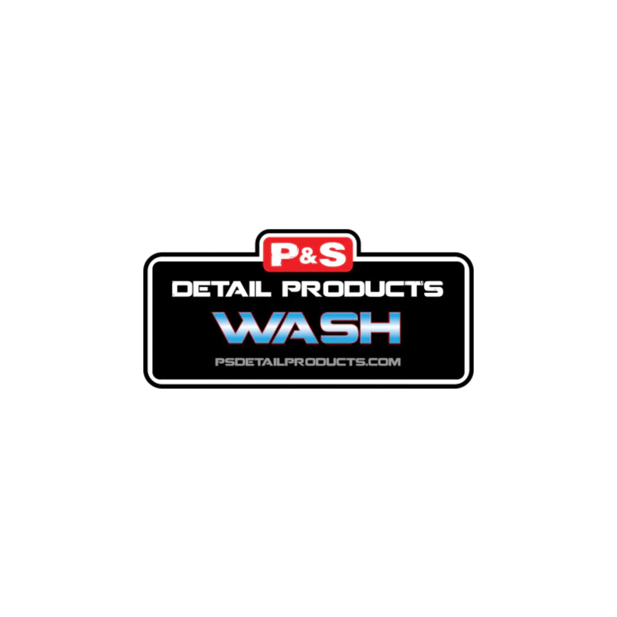 P&S Bucket Label – Wash, designed to clearly identify wash buckets for proper detailing workflow and organization.