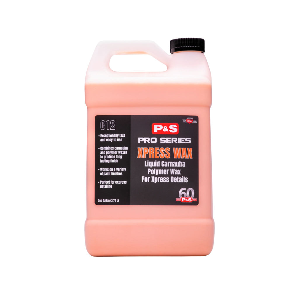 One-gallon jug of P&S Xpress Wax, a unique blend of carnauba and polymer waxes for lasting shine and protection.