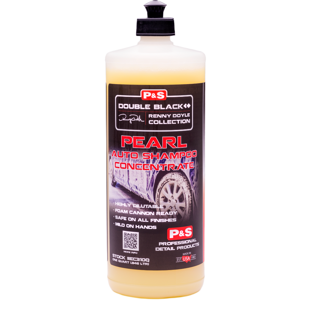 32 oz bottle of P&S Pearl Auto Shampoo, a highly dilutable car soap that's safe for foam cannon and bucket washes