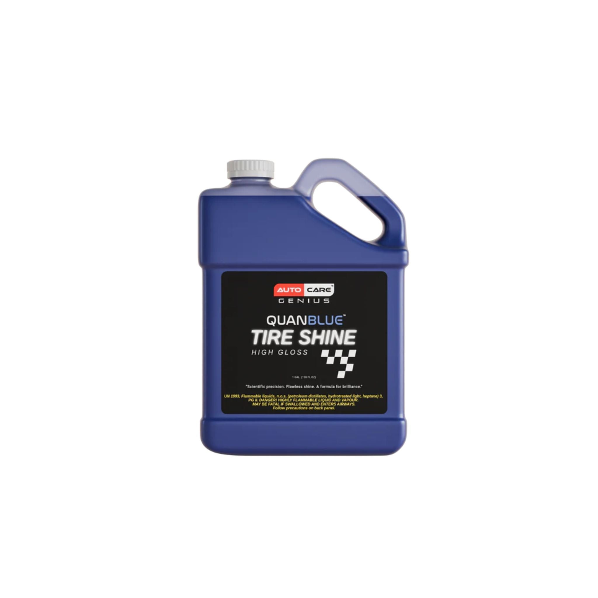 Auto Care Genius Quan Blue Tire Shine provides a rich, even finish while enhancing tire appearance.