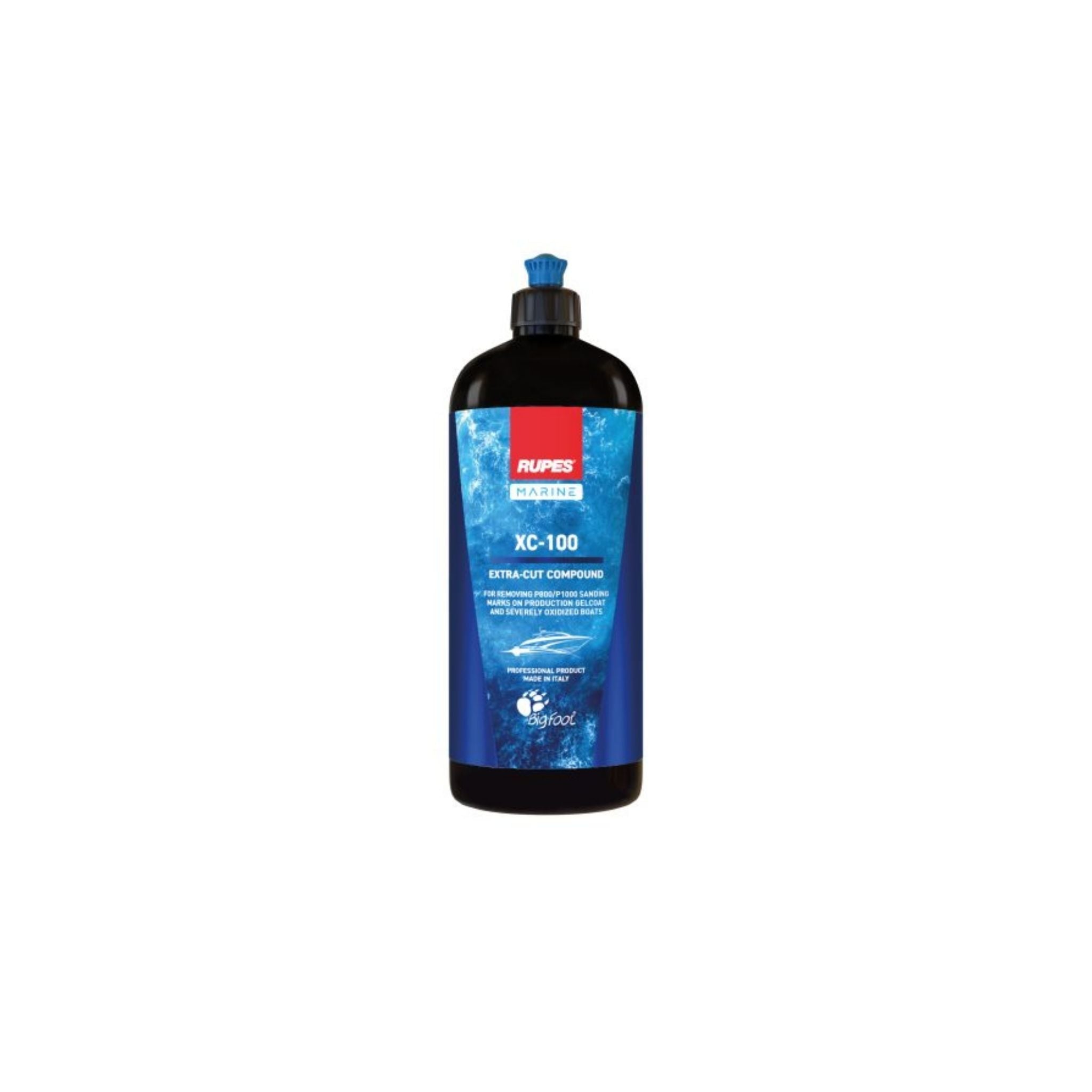 Rupes XC-100 car polish bottle on a white background