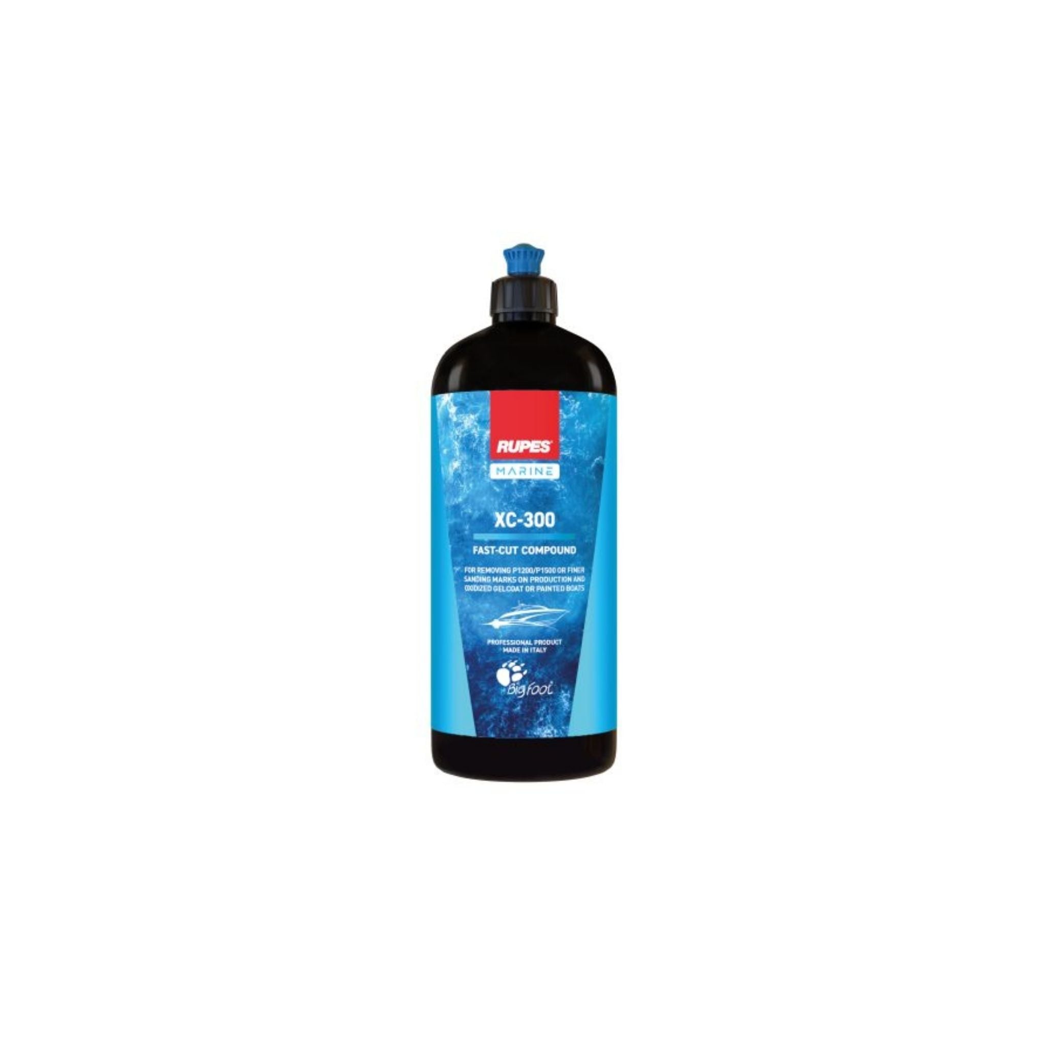 Rupes XC-300 car polish bottle on a white background